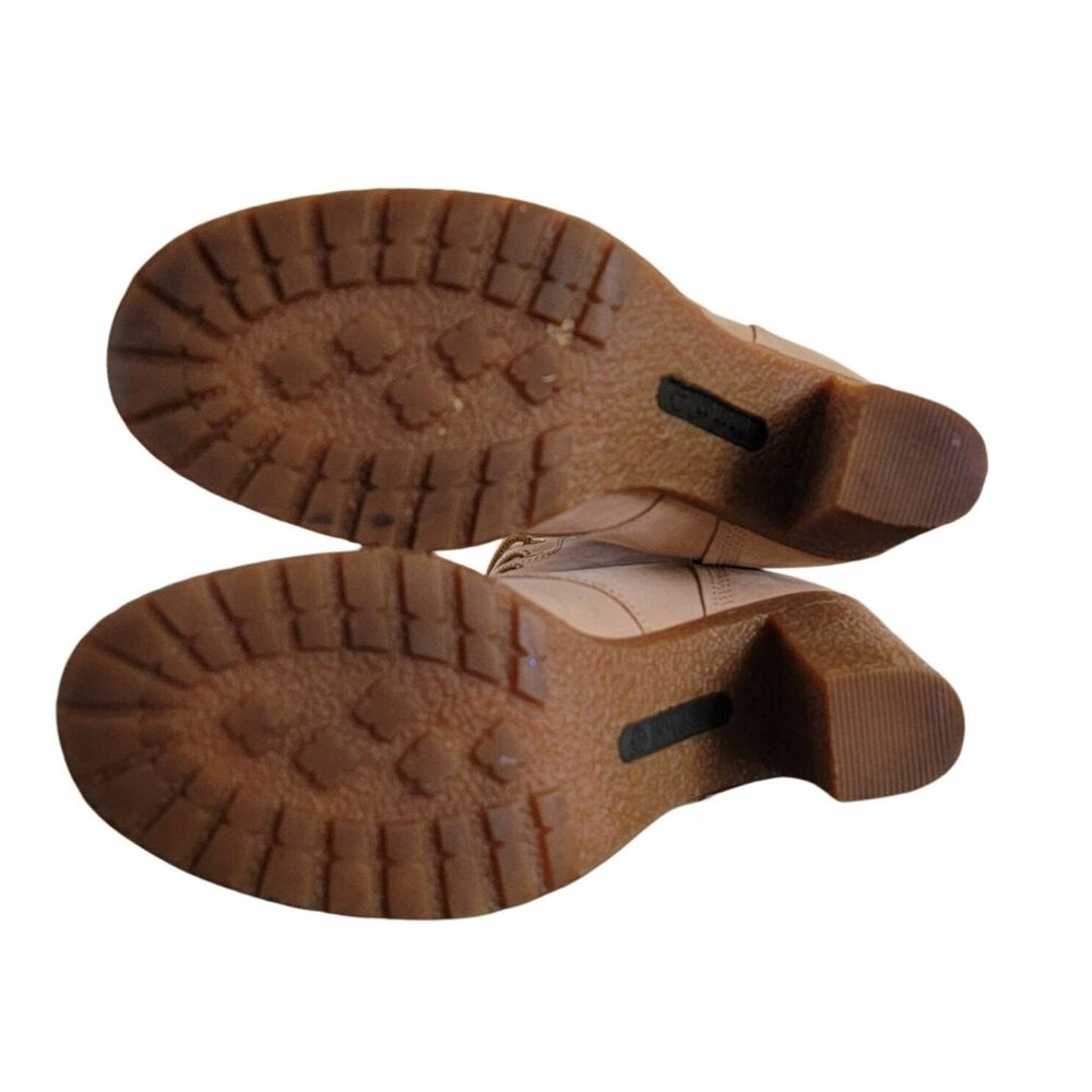 Timberland Womens Heeled Lace-Up Boots Tan Leather - Picture 6 of 11